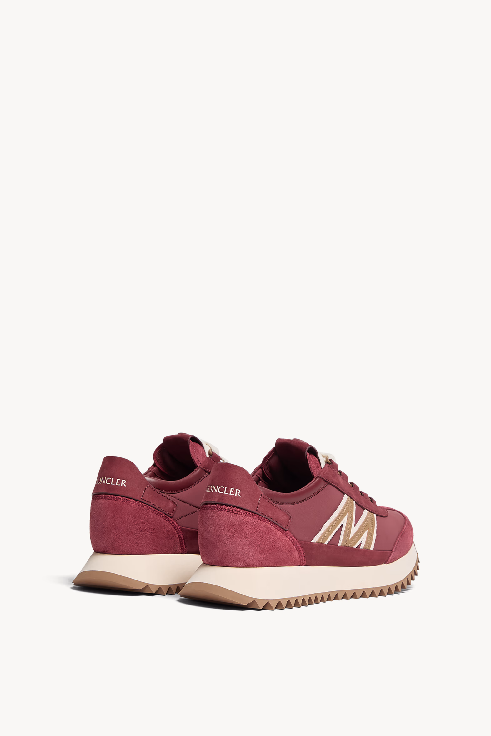 Pacey2 Suede & Nubuck Sneakers Women Burgundy Moncler 5